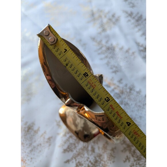 Vintage MidCentury Style Weeping Gold 8" Pitcher Vase Retro Glam EUC - Picture 7 of 12